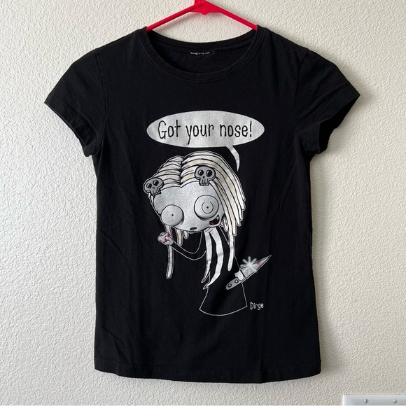 Mighty Fine Tops - Vintage Y2K Mighty Fine Authentic Roman Dirge Lenore Got Your Nose Tee Shirt! 🖤